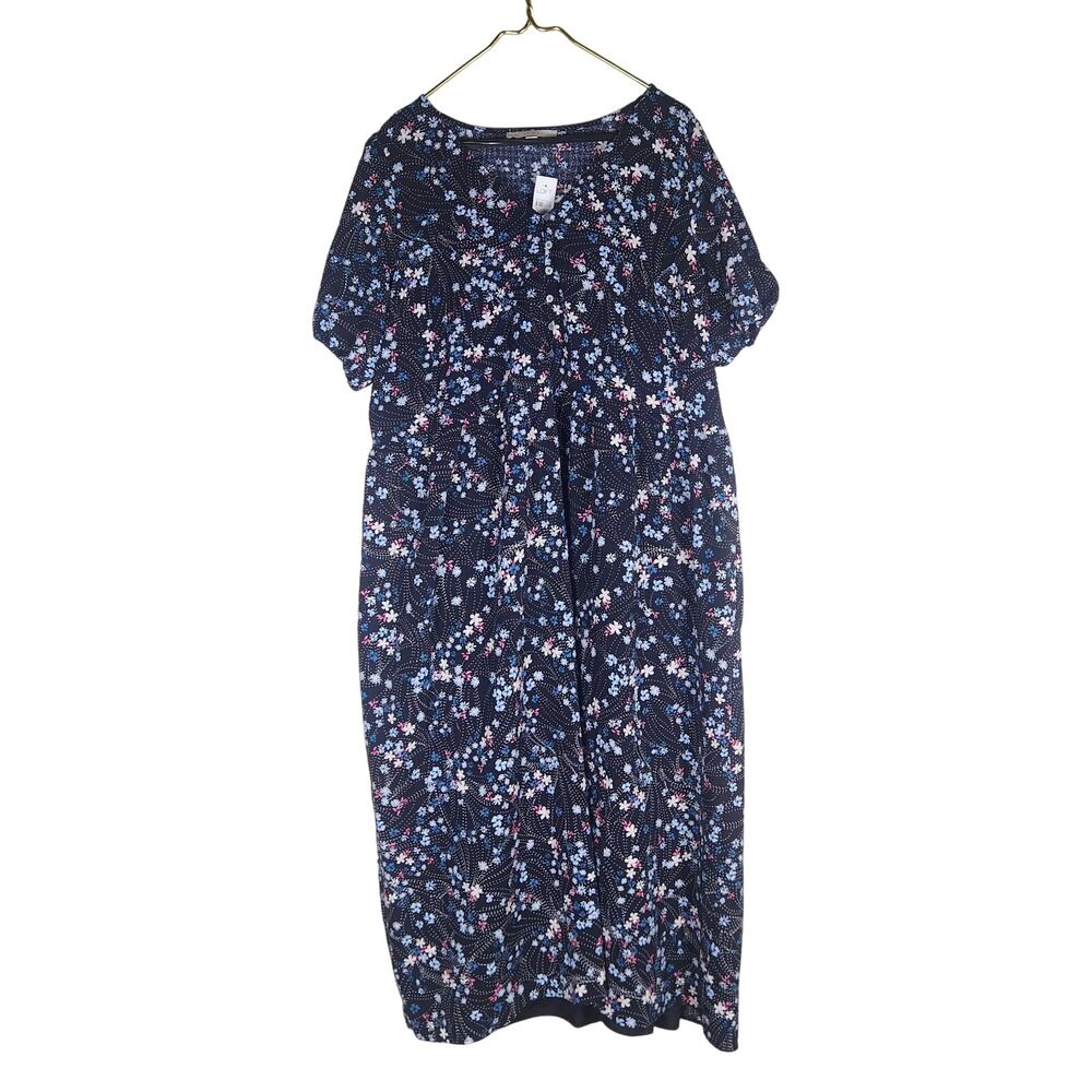 LOFT NWT Pearl Print Mini Floral Puff Sleeve Dress with Slip, XXL